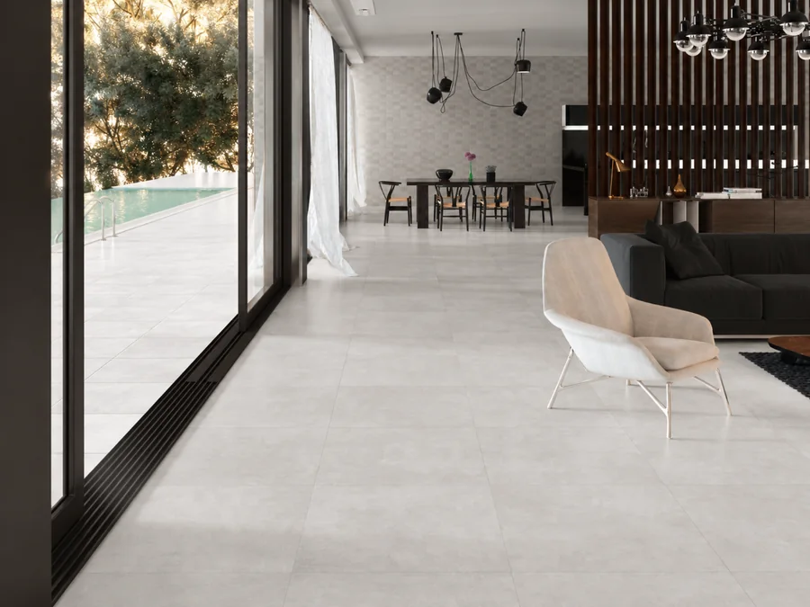 Foster White, 25 x 60 / 60 x 60 cm in a room
