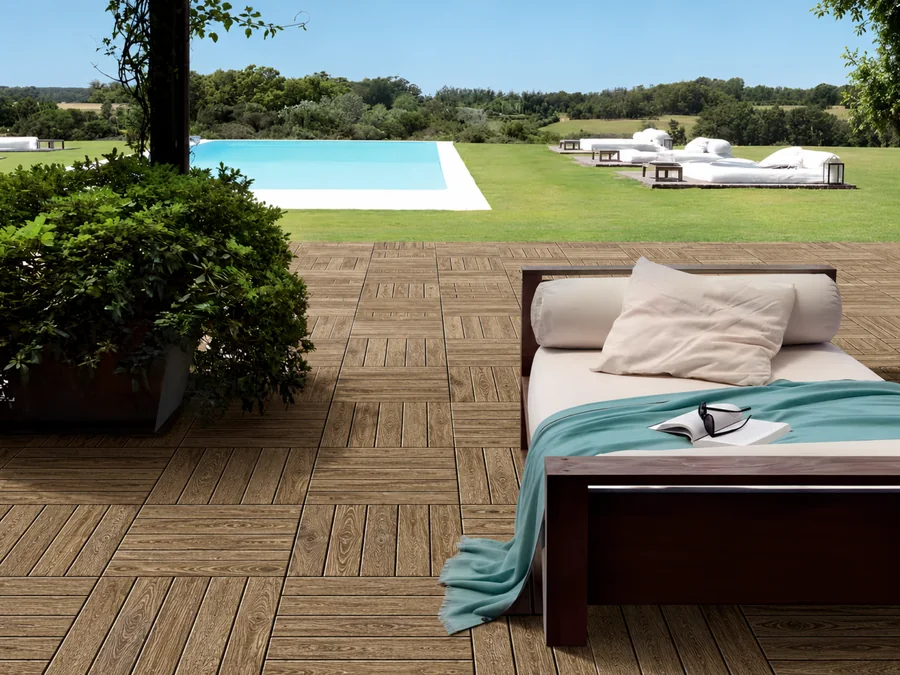 Deck Walnut in a room