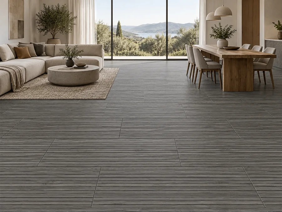 Universe Wood Grey in a room