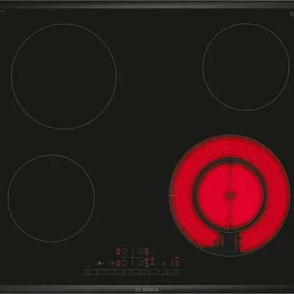 Independent Ceramic Hob 60 cm, 4 Zones, Black