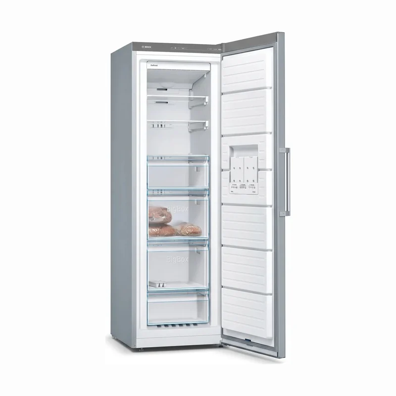Upright Freezer 242 L, Steel Look