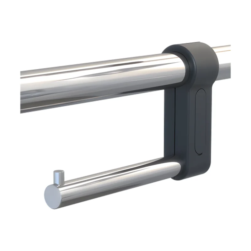 Comfort & Safety Toilet Roll Holder for Grab Rail, Chrome