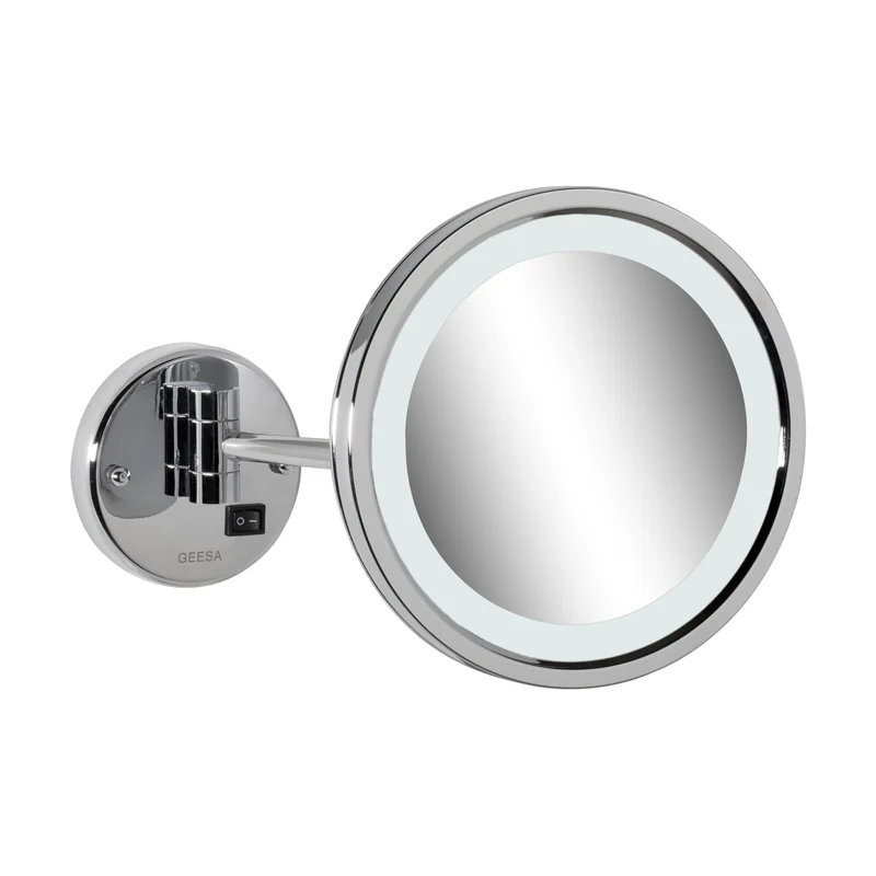 LED Shaving Mirror, 3x Magnification, Chrome