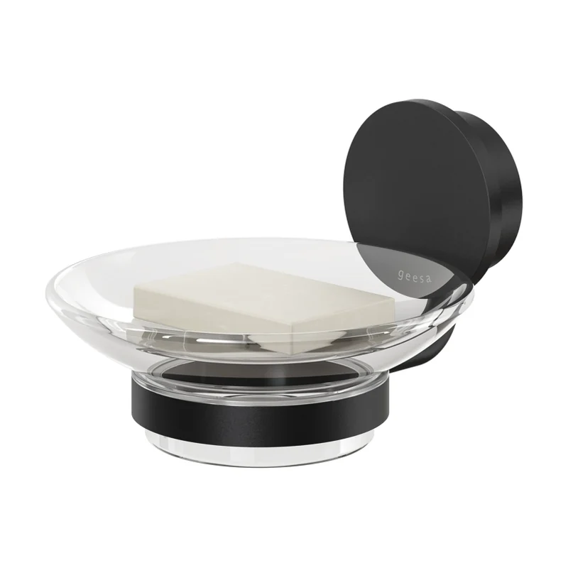 Opal Soap Holder, Black