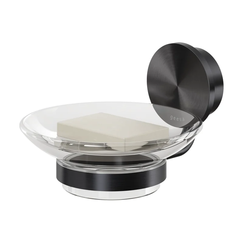 Opal Soap Holder, Brushed Black