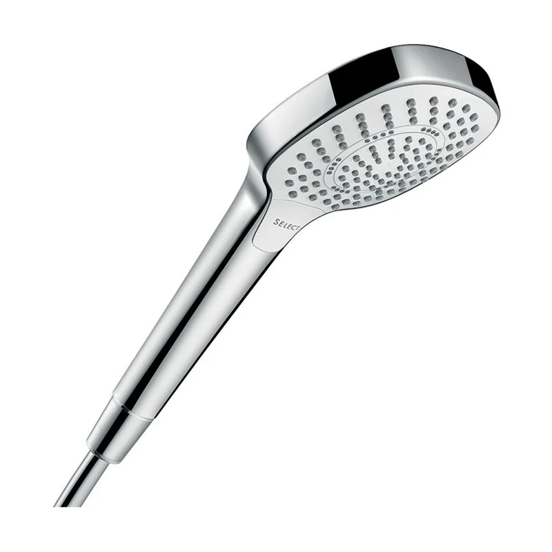 Croma Select E Multi Hand Shower, White/Chrome