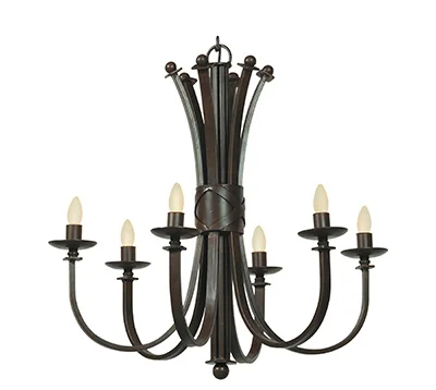 Candle chandelier, 6-arm