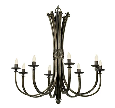 Candle chandelier, 8-arm tall