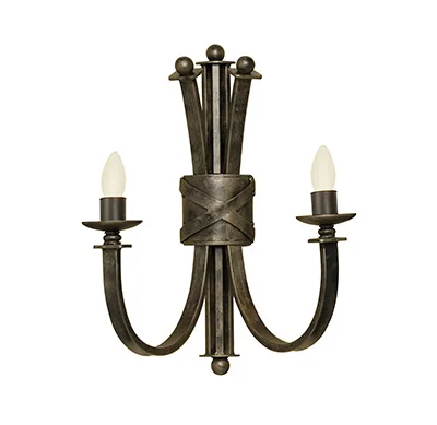 Double candle wall sconce