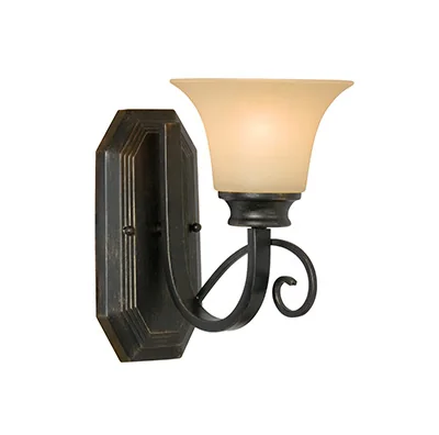 Single wall sconce, amber glass