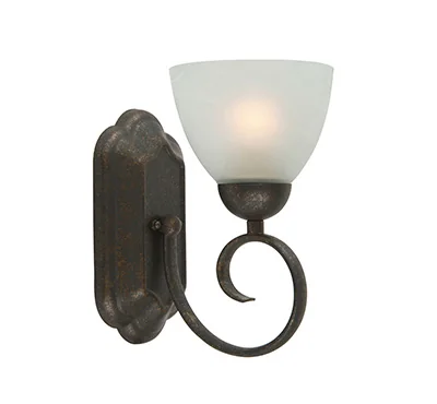 Single wall sconce, frosted glass