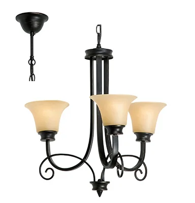 Small chandelier, amber glass