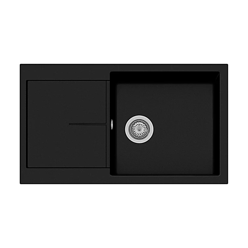 Infinity 86 Single Bowl Sink, Black