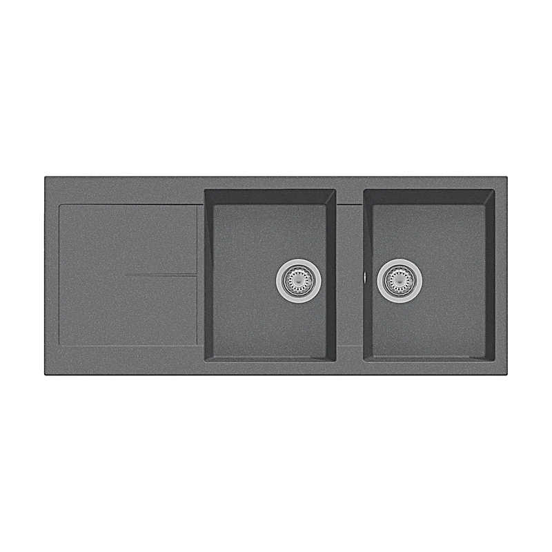 Infinity 116 Double Bowl Sink, Titanium