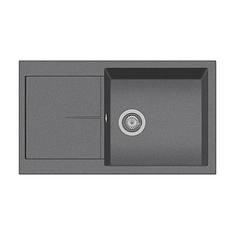 Infinity 86 Single Bowl Sink, Titanium
