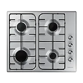Gas Hob 60 cm, 4 Burners, Silver