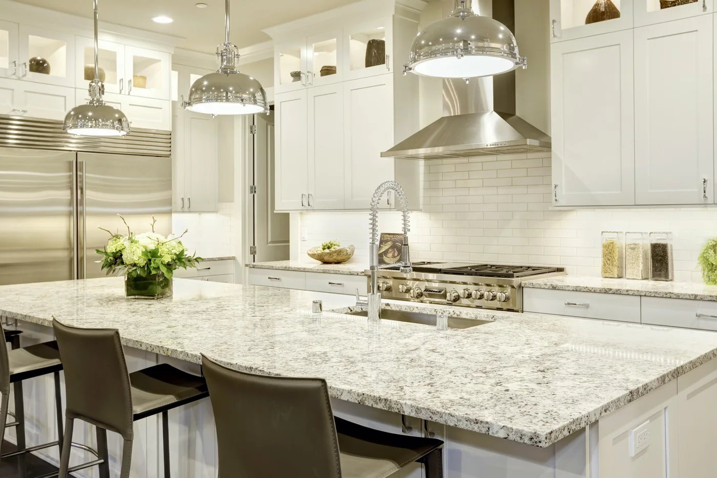 Granite kitchen island