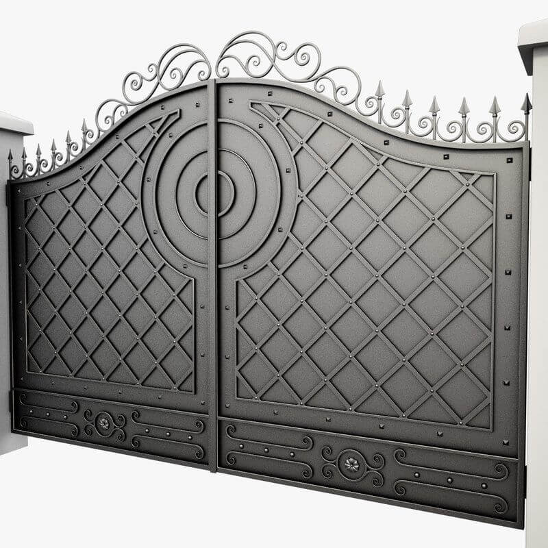 Wrought iron gate 3D max