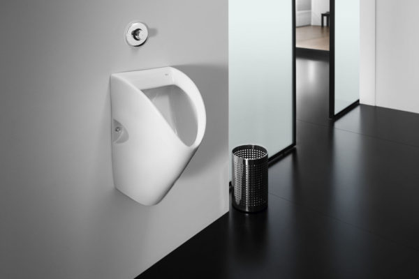 Stainless steel roca chic vitreous urinal with back inlet