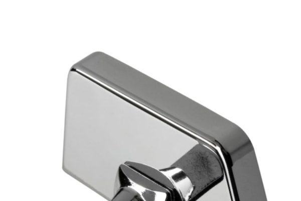 Polished stainless steel tap