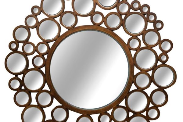 Circular design mirrors with small mirrors.