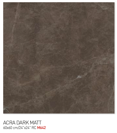 Acra dark matt 60y60cm floor tiles