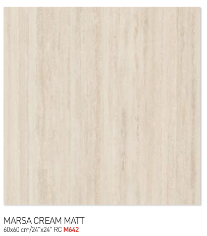 Marsa cream matt 60y60cm floor tiles