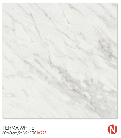 Terma white 60y60cm floor tiles